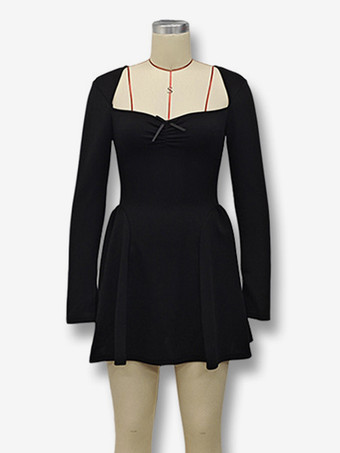 セクシーなミニドレス 長袖 Aラインドレス レディース 2025