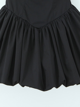 ホルターミニドレス、ブラック、スクエアネック、Aライン、セクシーな誕生日パーティードレス、女性用 2025