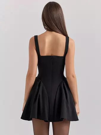 A-line Mini Dress With Princess Seams Wide Straps Birthday Party Dress For Women 2026 - Milanoo.com A-line Mini Dress With Princess Seams Wide Straps Birthday Party Dress For Women 2026 - Milanoo.com