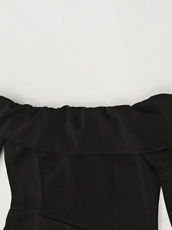 オフショルダーの長袖Aラインのミニドレス、女性用バースデーパーティードレス 2025