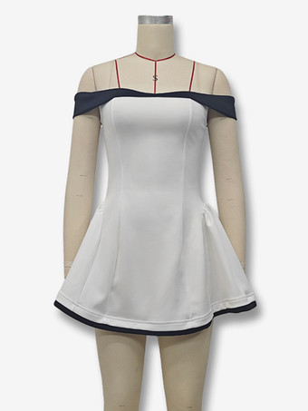 オフショルダーミニドレス 長袖 Aライン セクシー バースデーパーティードレス レディース 2025