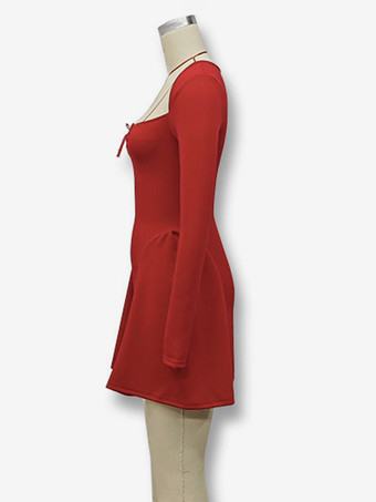 セクシーなミニドレス 長袖 Aラインドレス レディース 2025