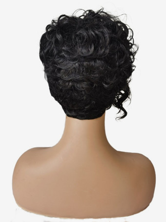 ショートカーリーヘア耐熱ファイバー合成デイリーウィッグ女性用 2025