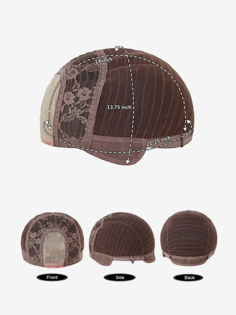 ハイライトストレートヘアウィッグ ミディアムレングス レースフロント 合成ウィッグ 女性用 2025