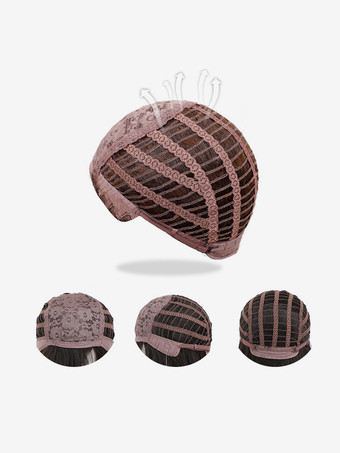 カーテンバング付きブラウンロングカーリーヘアウィッグ 合成デイリーウィッグ 女性用 2025