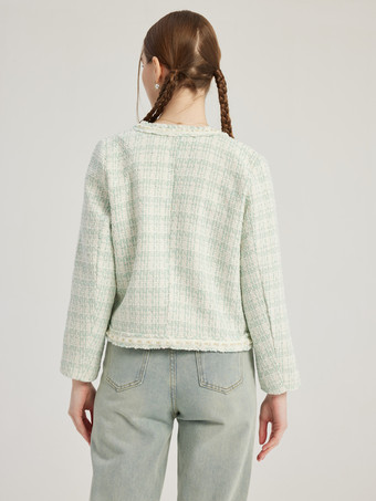 気質のあるレディスタイルジャケットクルーネック春アウターウェア女性用2025