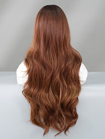 ロングカーリーヘアウィッグ ミドルパート ビッグウェーブ 耐熱ファイバー デイリーウィッグ 女性用 2025