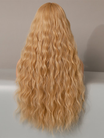 ロングカーリーウィッグ ミドルパート 合成デイリーウィッグ 女性用 2025