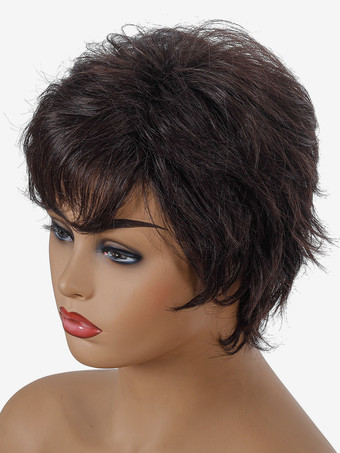 サイドバング付きショートボブ デイリー合成ウィッグ女性用 2025