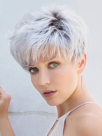 前髪付きショートボブ デイリー合成ウィッグ 女性用 2025