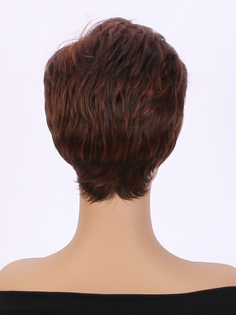 ふわふわのショートヘア、前髪あり、女性用デイリー合成ウィッグ 2025