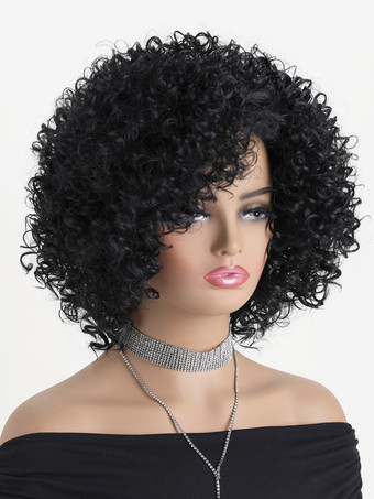 女性用 2025 年 小さなカーリー ショートヘア デイリー 合成ウィッグ