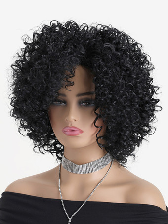 女性用 2025 年 小さなカーリー ショートヘア デイリー 合成ウィッグ