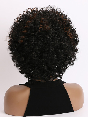 女性用 2025 年 小さなカーリー ショートヘア デイリー 合成ウィッグ