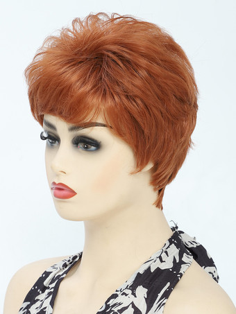 レイヤードボブウィッグ、前髪付き、女性用ショート合成ウィッグ 2025