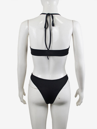 女性用黒モノキニセクシーワンピース水着 2025