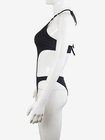 女性用黒モノキニセクシーワンピース水着 2025