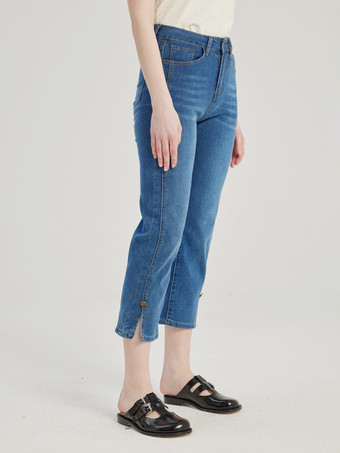 Jeans corti blu Pantaloni estivi casual per le donne 2025