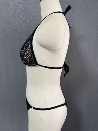 女性用ブラックビキニ プールパーティー セクシー ビーチ水着 2025