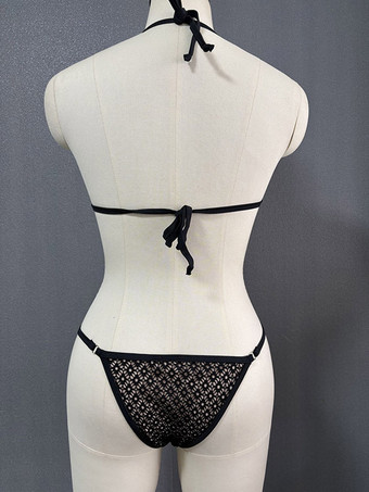 女性用ブラックビキニ プールパーティー セクシー ビーチ水着 2025