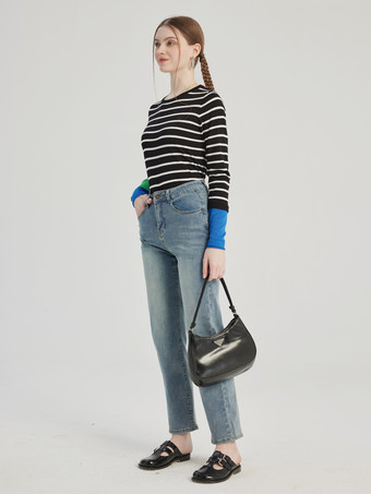 ストレートジーンズ カジュアル クロップドパンツ レディース 2026