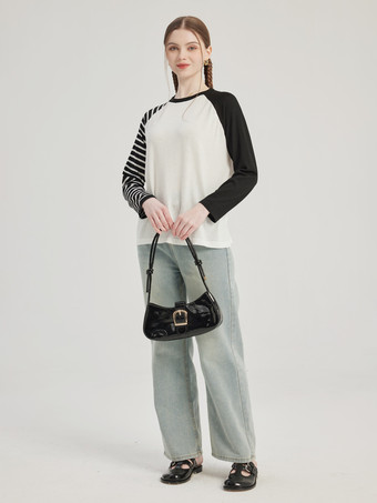 Hellblaue gerade Jeans Freizeithose für Damen 2025