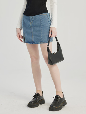 デニムショートスカート スリットミニスカート レディース 2026