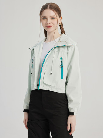 フード付き防水ジャケットアウトドア登山カジュアル春アウターレディース2025