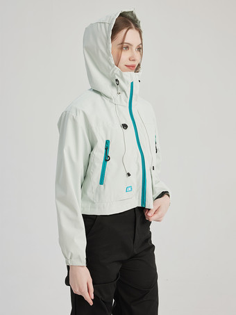 フード付き防水ジャケットアウトドア登山カジュアル春アウターレディース2025