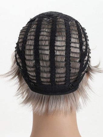 ショートカーリーヘア デイリー合成ふわふわウィッグ 女性用 2025