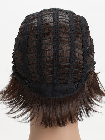 ショートボブウィッグ 前髪付き サイドパート 合成ウィッグ 女性用 2025