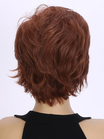 2025年女性用前髪付きサイドパート合成繊維ウィッグショートカーリーヘア