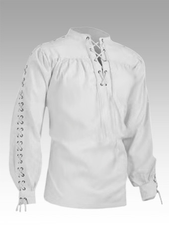 Schwarzes Retro-Oberteil aus Retro-Polyester mit langen Ärmeln Retro-Kostüme für Männer