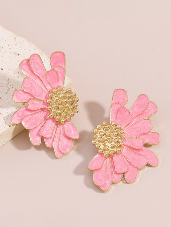 女性用合金フラワーイヤリング 2025