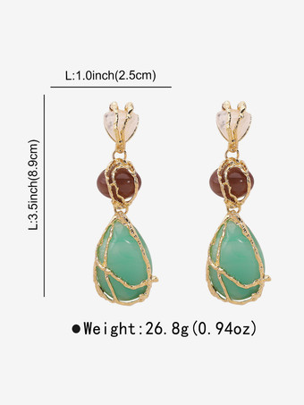 女性用アクリルティアドロップ型イヤリング 2025