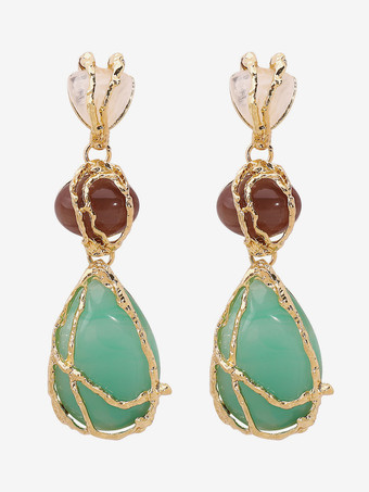 女性用アクリルティアドロップ型イヤリング 2025