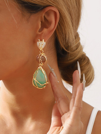 女性用アクリルティアドロップ型イヤリング 2025