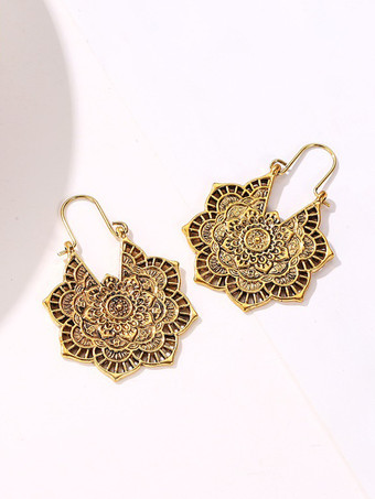 女性用中空花ボヘミアンイヤリング 2025