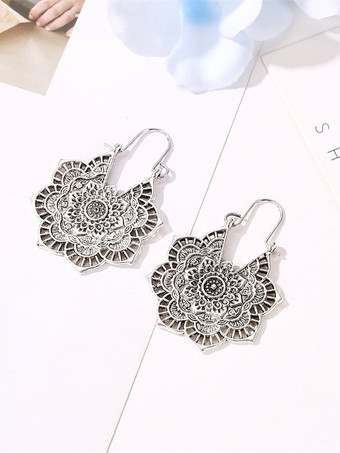 女性用中空花ボヘミアンイヤリング 2025