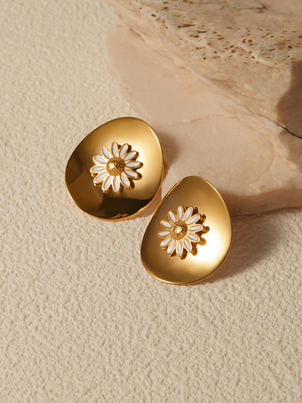 デイジー ステンレススチール ディスク イヤリング レディース 2026