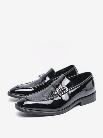 メンズ スリッポン モンクローファー カジュアル ドレスシューズ ブラック ウェディング フォーマル 仕事用 ポインテッドトゥ メンズ タキシードシューズ