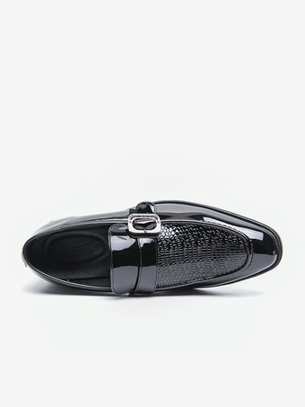 メンズ スリッポン モンクローファー カジュアル ドレスシューズ ブラック ウェディング フォーマル 仕事用 ポインテッドトゥ メンズ タキシードシューズ