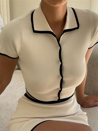 コントラストのあるツーピースコーデセット クロップトップとミニスカートの夏コーデ（レディース 2025年版）