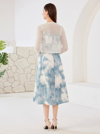 グラデーション サスペンダー ミディ ドレス ニット カーディガン付き レディース 2026