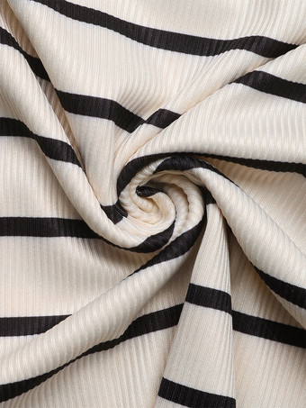 3Dフラワー付きストライプブラウス オフショルダー サマートップス レディース 2025