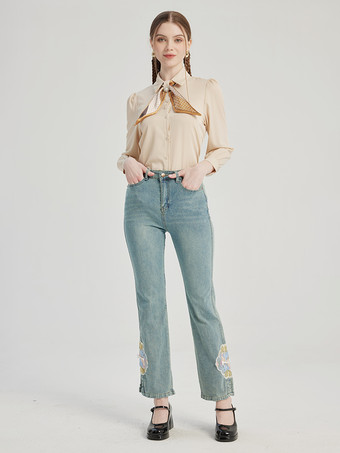 アプリコットシャツ スカーフ 蝶ネクタイ 長袖 春 トップス レディース 2026