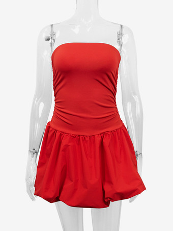 セクシーなチューブドレス、バブルヘムボディコンミニドレス、女性用 2025