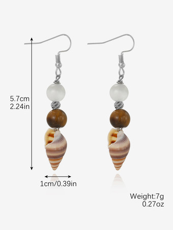 女性のための小さな巻き貝のボヘミアンイヤリング 2025