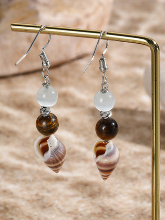 女性のための小さな巻き貝のボヘミアンイヤリング 2025