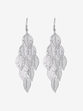 女性のためのレイヤード中空葉イヤリング 2025